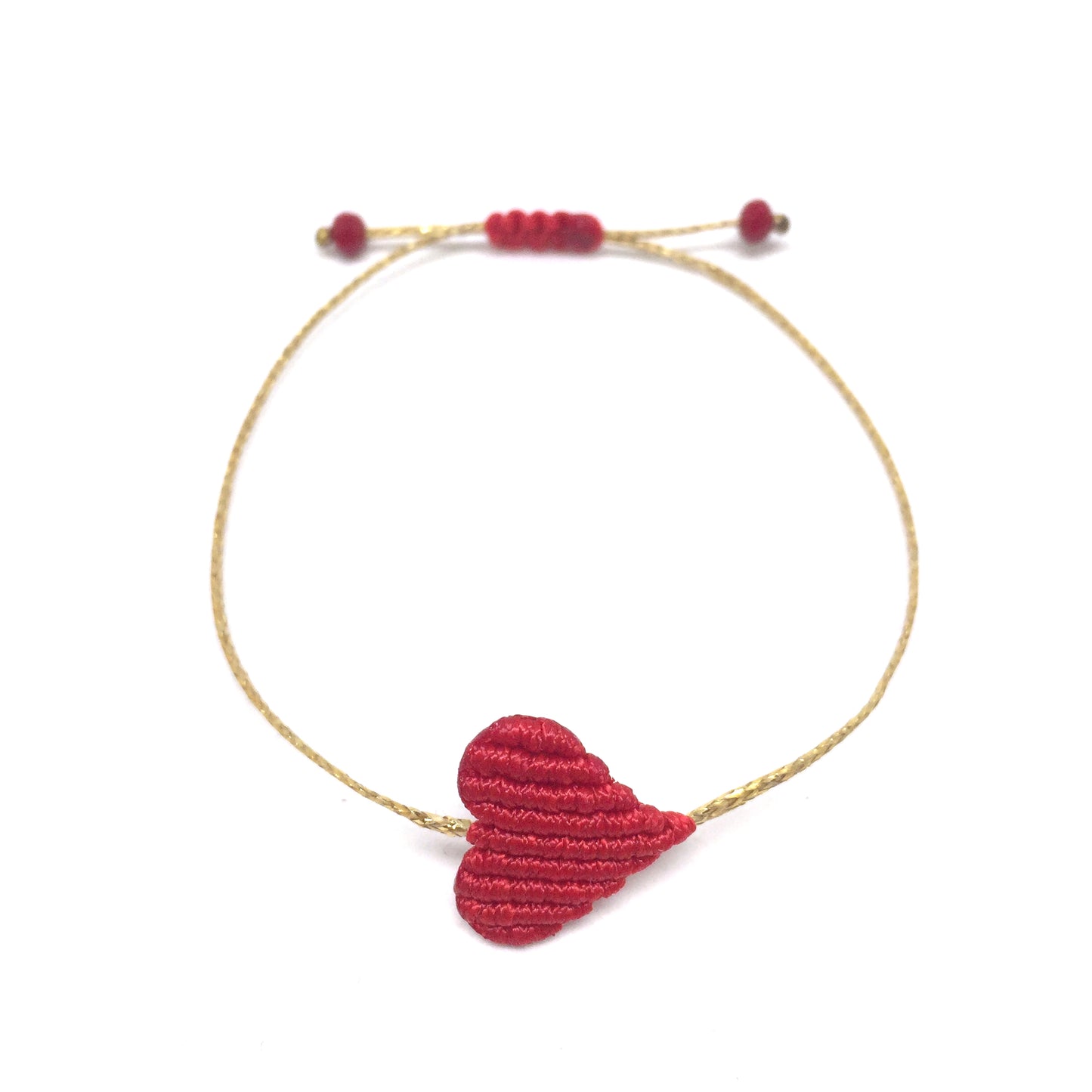 Βραχιόλι Καρδούλα Μακραμέ / Macrame Heart Bracelet