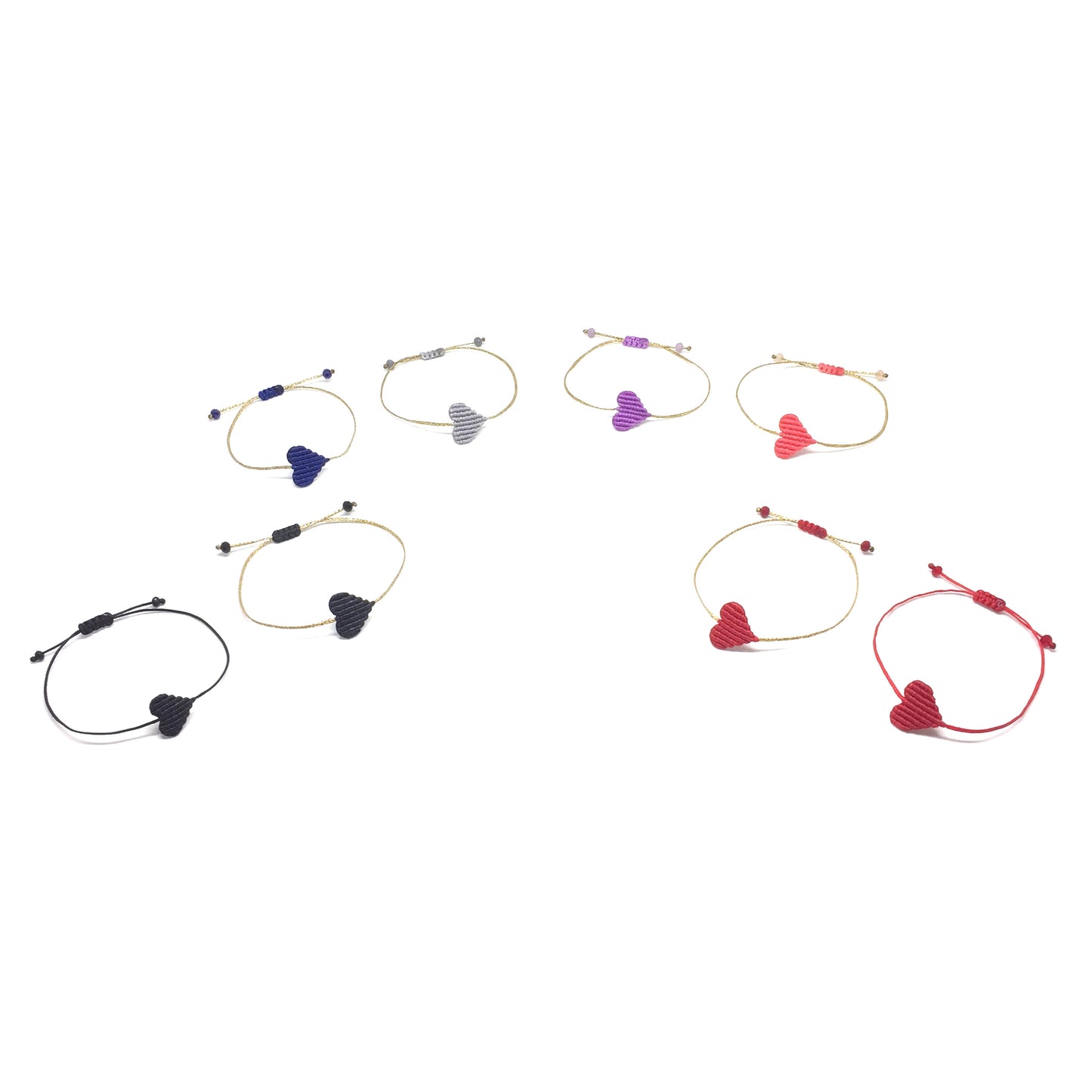 Βραχιόλι Καρδούλα Μακραμέ / Macrame Heart Bracelet