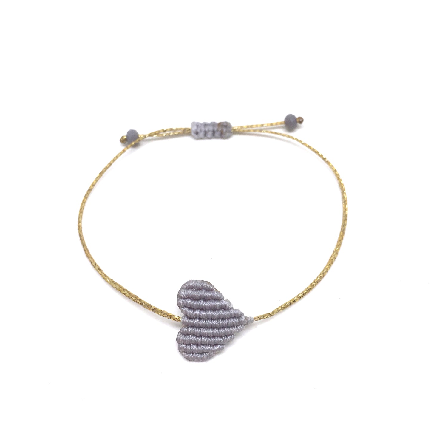Βραχιόλι Καρδούλα Μακραμέ / Macrame Heart Bracelet
