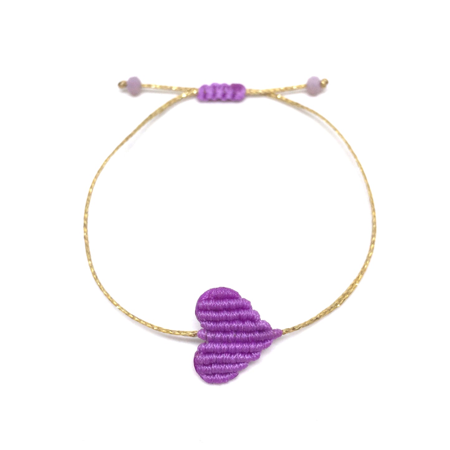 Βραχιόλι Καρδούλα Μακραμέ / Macrame Heart Bracelet
