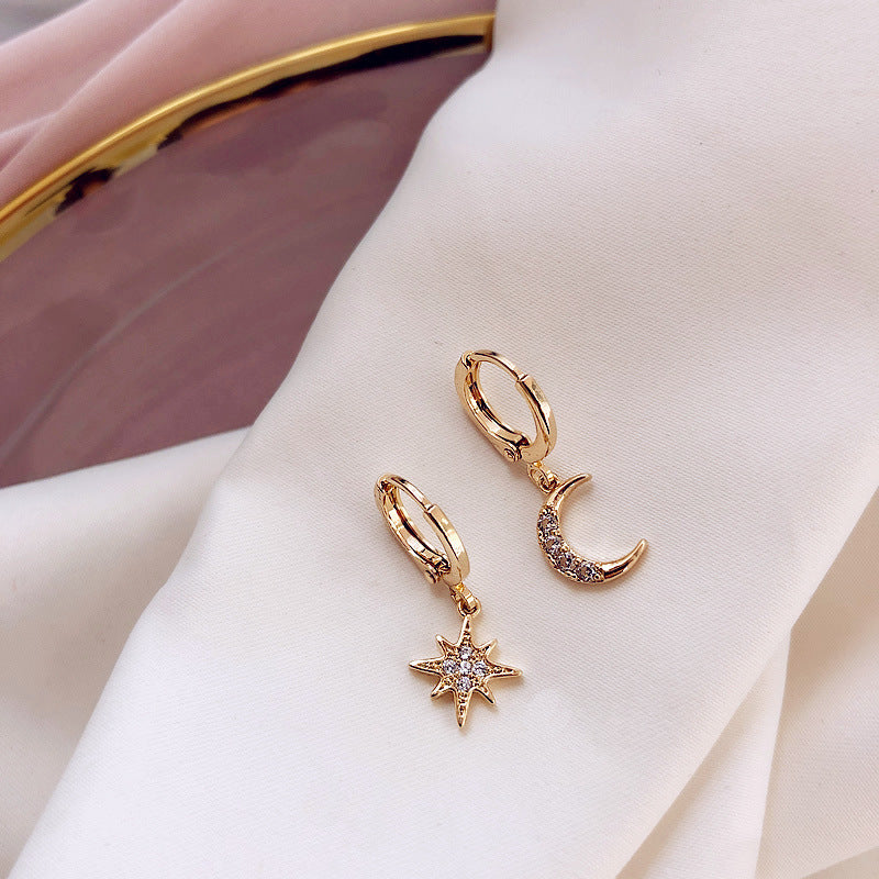 Σκουλαρίκια Αστέρι και Μισοφέγγαρο / Star and Halfmoon Earrings